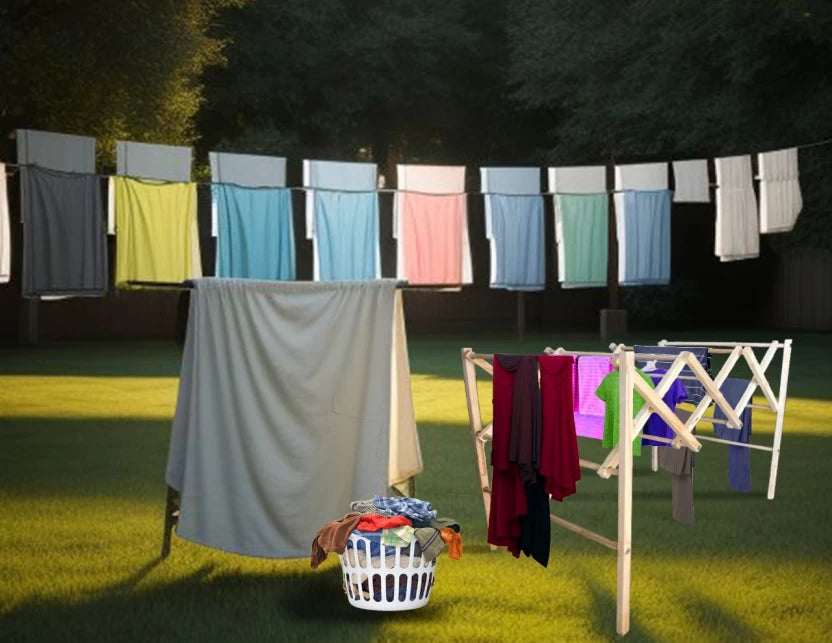 Handcrafted Wooden Laundry Drying Rack