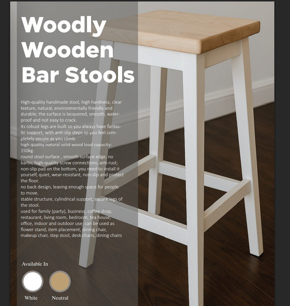 Woodly Wooden Bar Stools