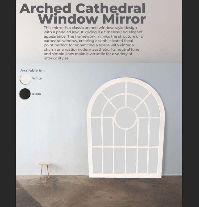 Arched Cathedral Window Mirror