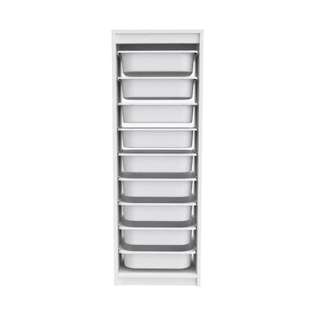 Woodly Modern Multi-Functional 9-Tier Basket Storage Cabinet