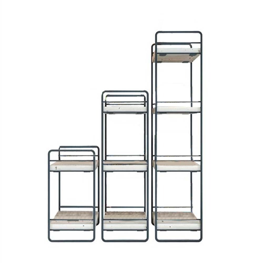 Woodly Set of 3 Countertop Natural Wood Decorative Organizer Wall Shelf