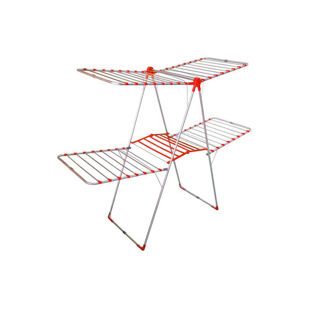 Foldable Heavy Duty Gull-Wing Space-Saving Sturdy Adjustable 2-Level Stable Clothes Drying Rack