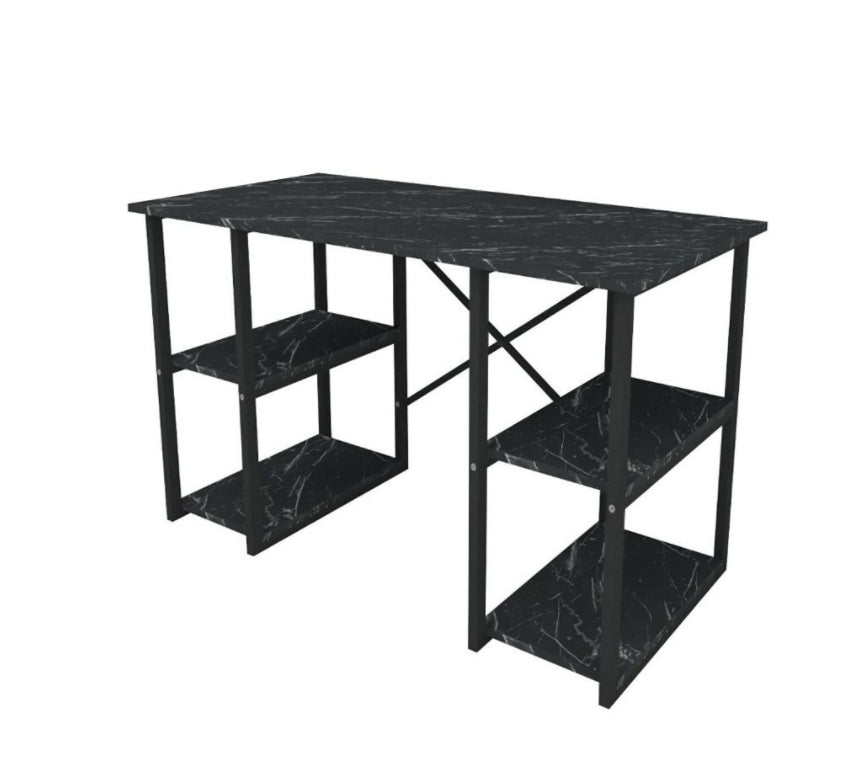 Modern Crisscross 4 Shelf Study Desk