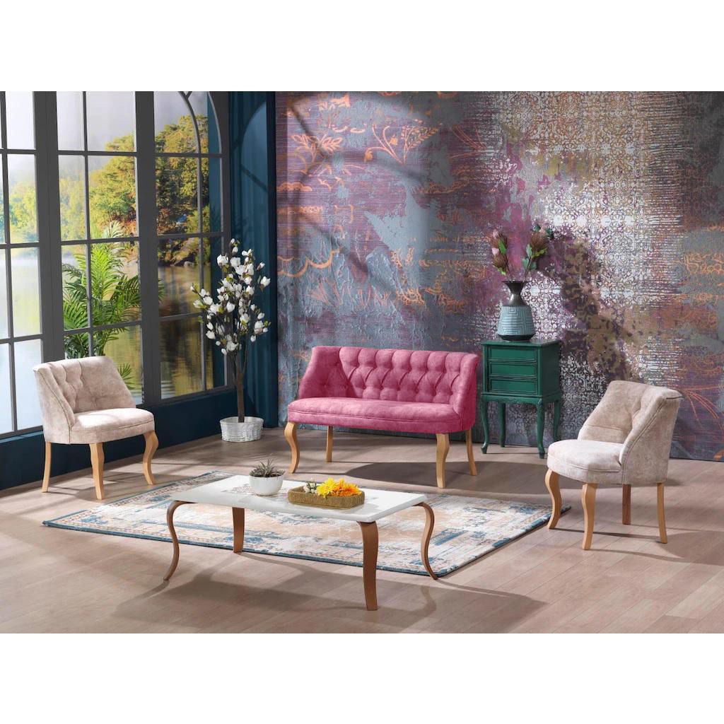 3 Piece Luxurious Chester Velvet Leather Couch Set