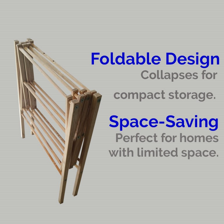 Handcrafted Wooden Laundry Drying Rack