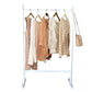 Woodly Modern Single Rail Free-Standing Clothes Rack