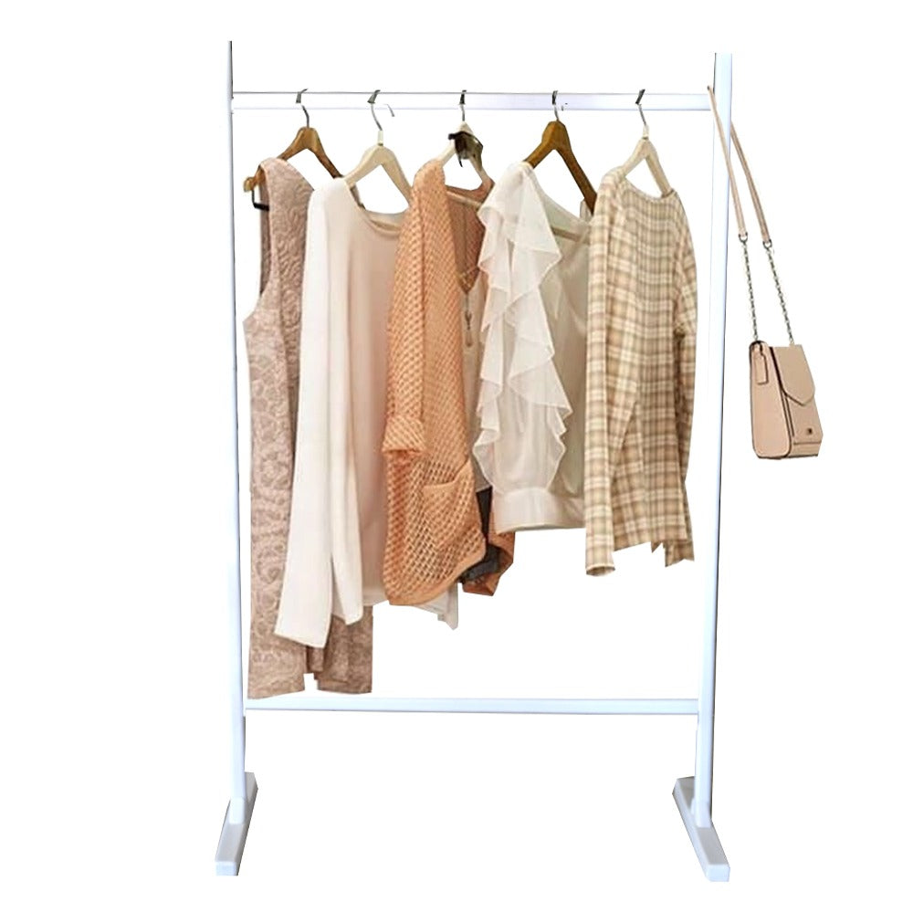 Woodly Modern Single Rail Free-Standing Clothes Rack
