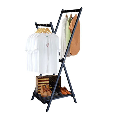 Woodly - Modern Foldable Wooden Clothing Garment Rack