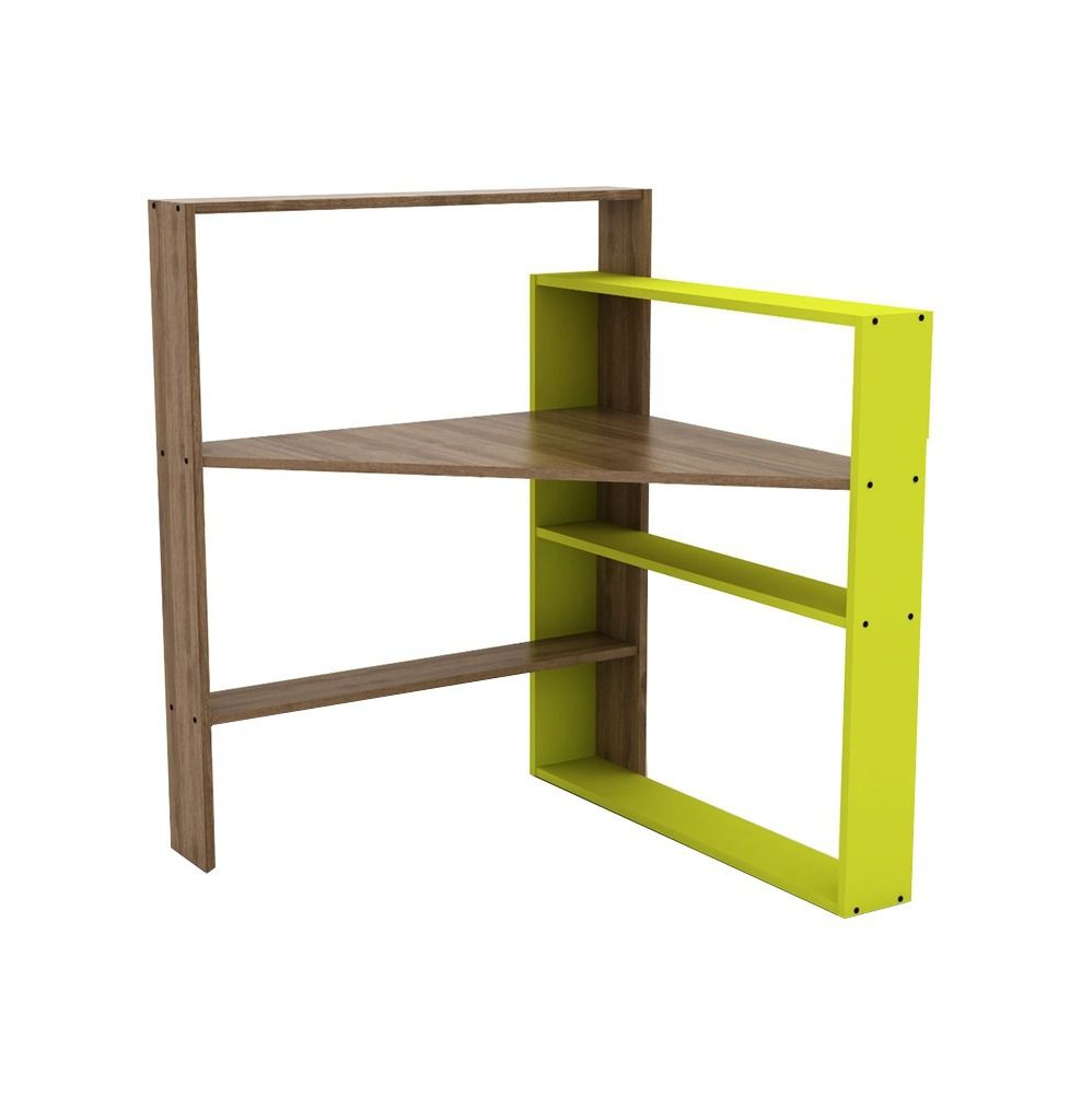 Modern Artsy Multi-Functional Design Corner/Side Desk & Bookshelf