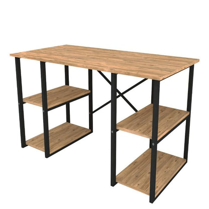 Modern Crisscross 4 Shelf Study Desk