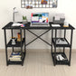 Modern Crisscross 4 Shelf Study Desk