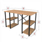 Modern Crisscross 4 Shelf Study Desk