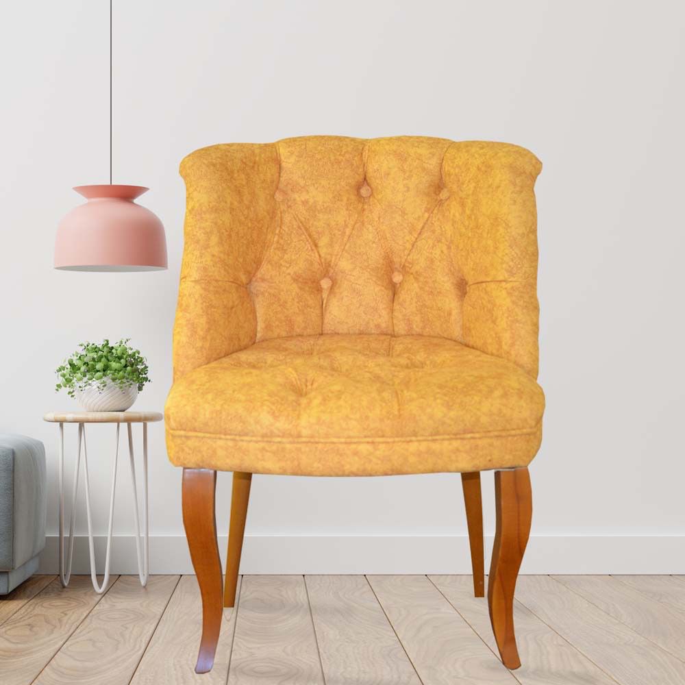 2 Piece Luxurious Comfortable Chester Design Velvet Leather Chair Set