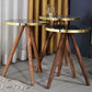 Modern 3 Piece Round Nesting Side/End Table Set with Wooden Legs